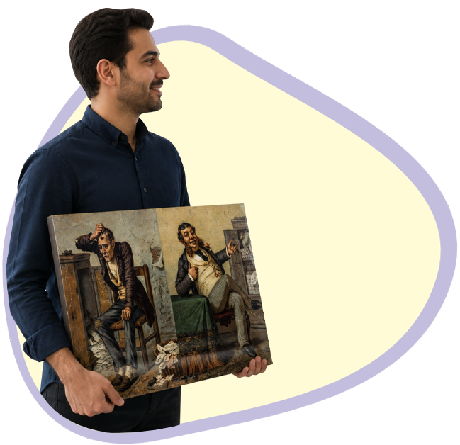 man with painting